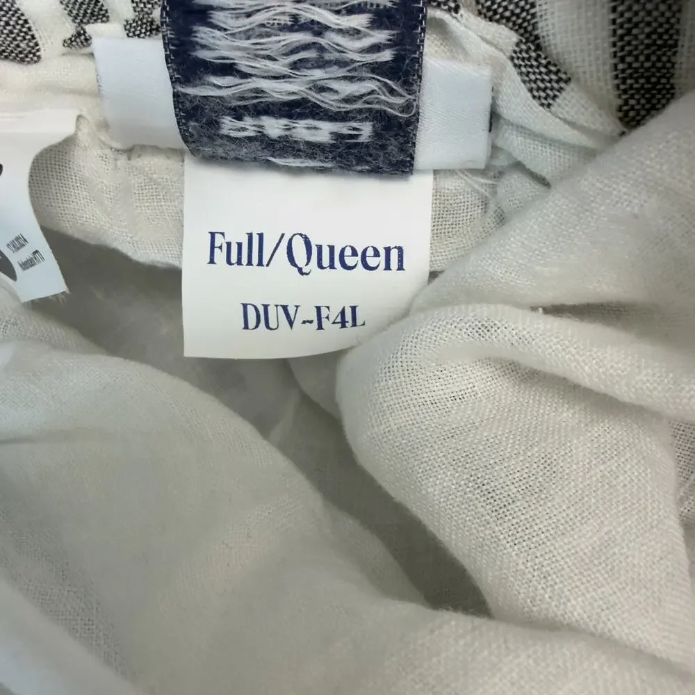 NWOT Brooklinen Washed Linen 2-Sided Duvet Cover Charcoal Chambray Full/Queen